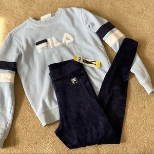 fila blue sweatsuit